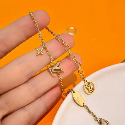 [Olivia JW]LOGO STAR MOTIF GOLD BRACELET