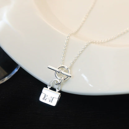 [Olivia JW]POP H PEDANT SILVER NECKLACE