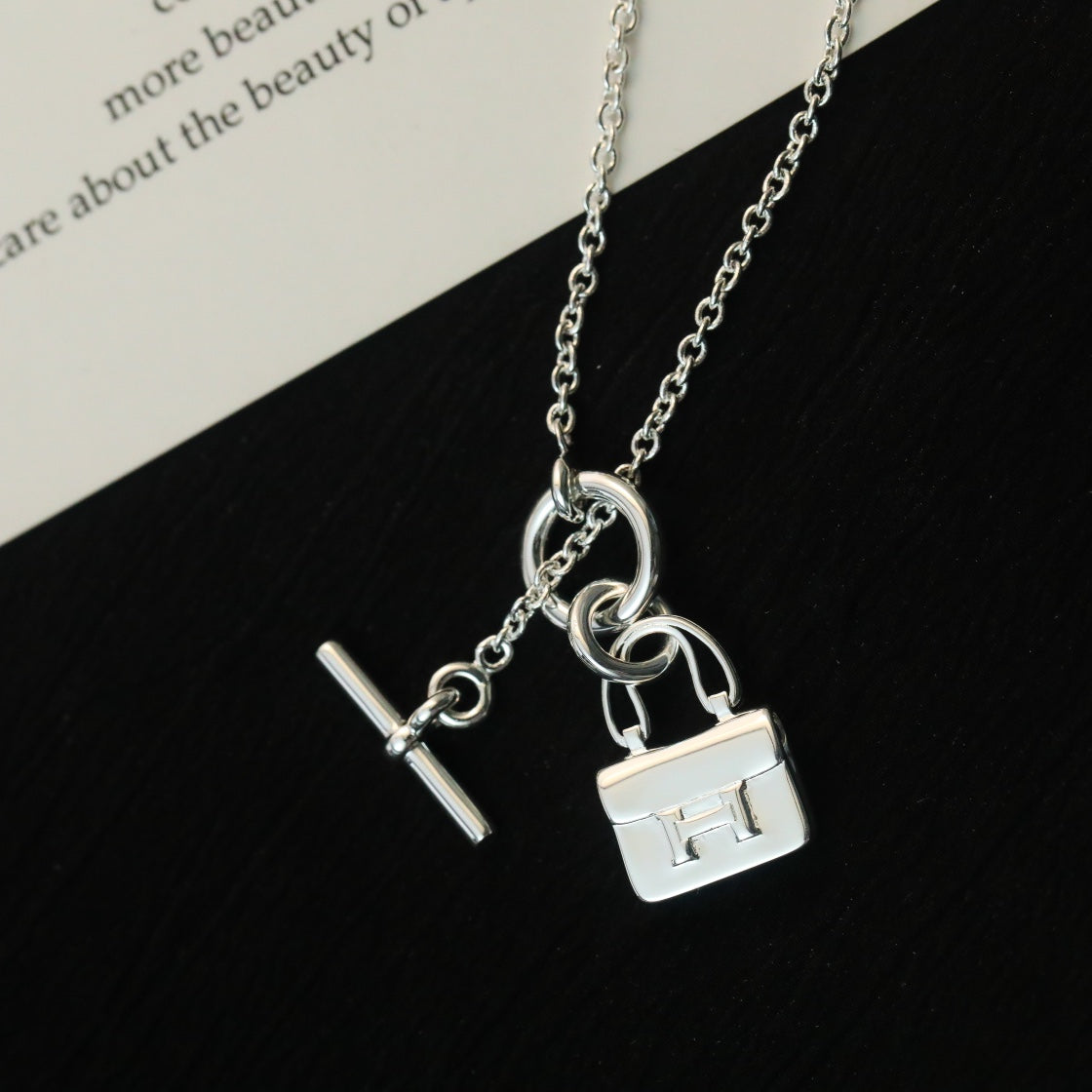 [Olivia JW]POP H PEDANT SILVER NECKLACE