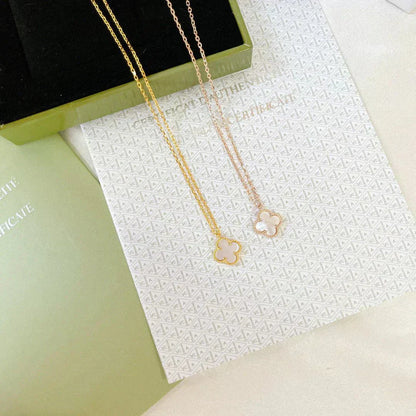 [Olivia JW]CLOVER MINI 9.5MM WHITE MOTHER-OF-PEARL NECKLACE