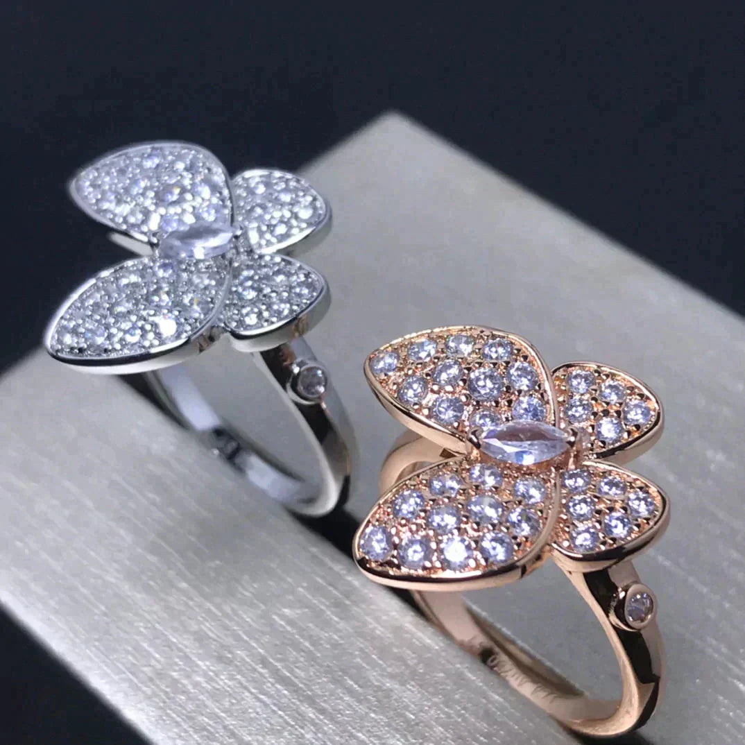 [Olivia JW]BUTTERFLY PINK GOLD DIAMOND RING