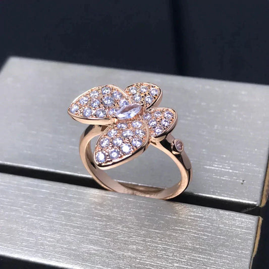 [Olivia JW]BUTTERFLY PINK GOLD DIAMOND RING
