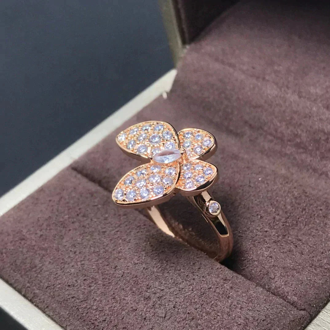 [Olivia JW]BUTTERFLY PINK GOLD DIAMOND RING