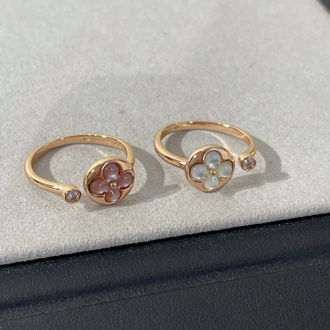 [Olivia JW]SUN 1 DIAMOND PINK MOP RING