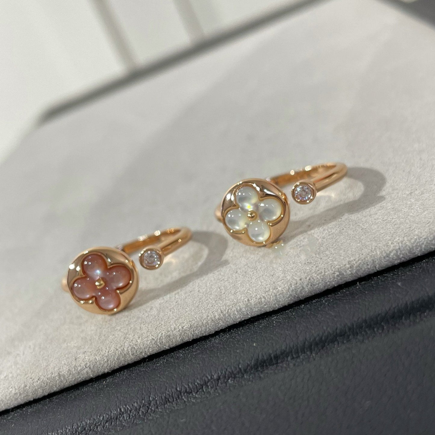 [Olivia JW]SUN 1 DIAMOND PINK MOP RING