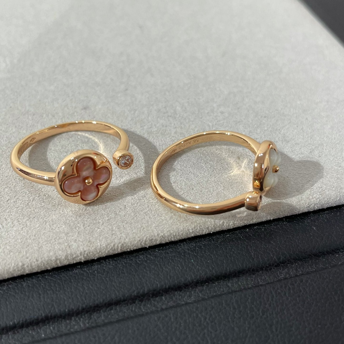 [Olivia JW]SUN 1 DIAMOND PINK MOP RING