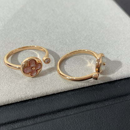 [Olivia JW]SUN 1 DIAMOND PINK MOP RING