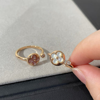 [Olivia JW]SUN 1 DIAMOND PINK MOP RING