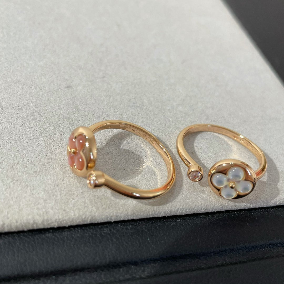 [Olivia JW]SUN 1 DIAMOND PINK MOP RING