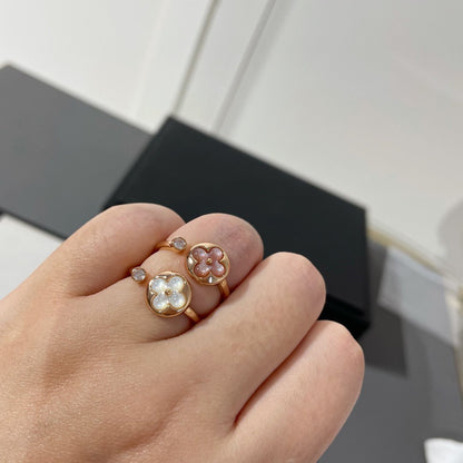 [Olivia JW]SUN 1 DIAMOND PINK MOP RING