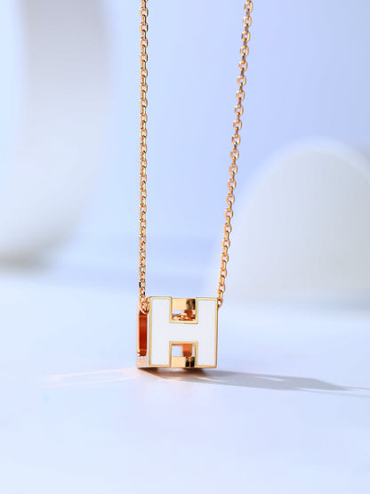 [Olivia JW]H CAGE PINK GOLD NECKLACE