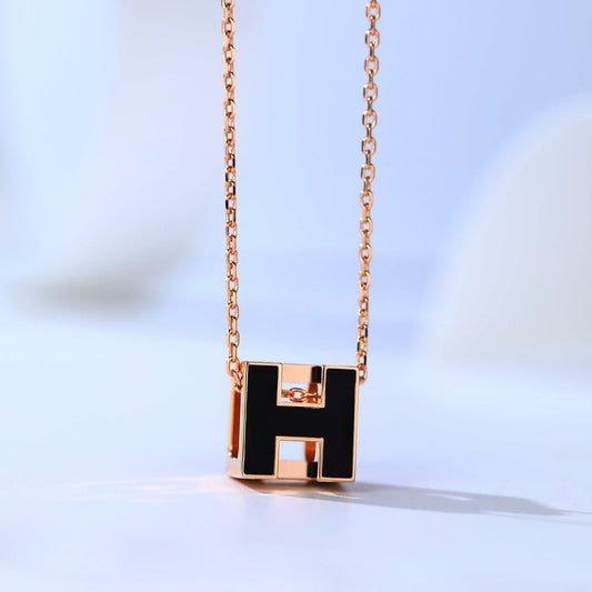 [Olivia JW]H CAGE PINK GOLD NECKLACE