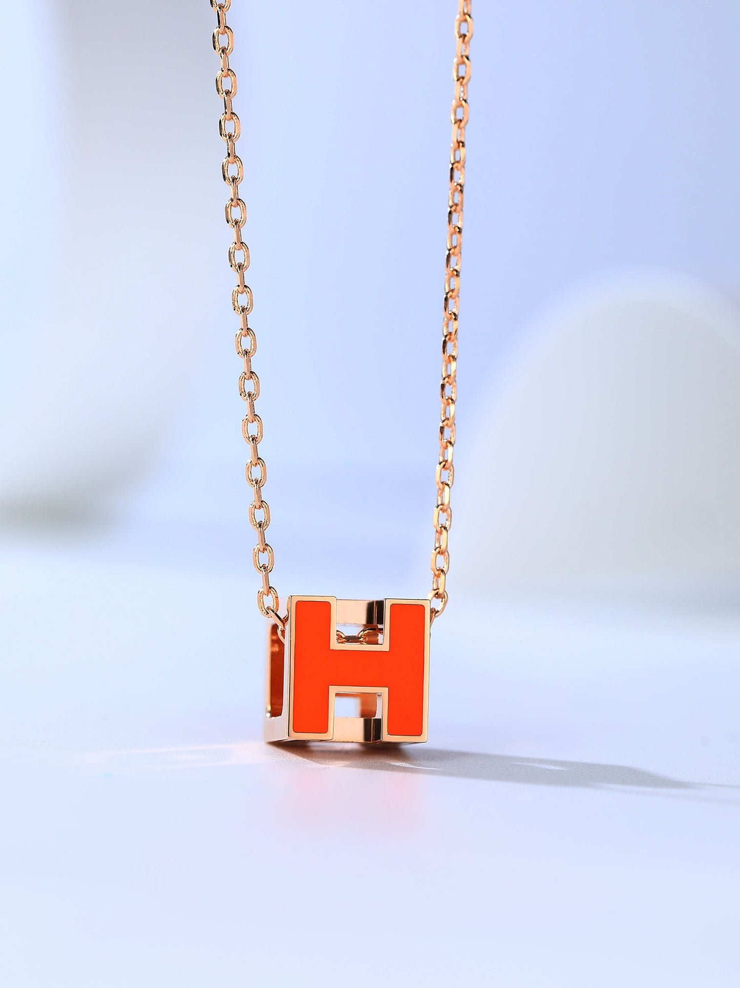 [Olivia JW]H CAGE PINK GOLD NECKLACE