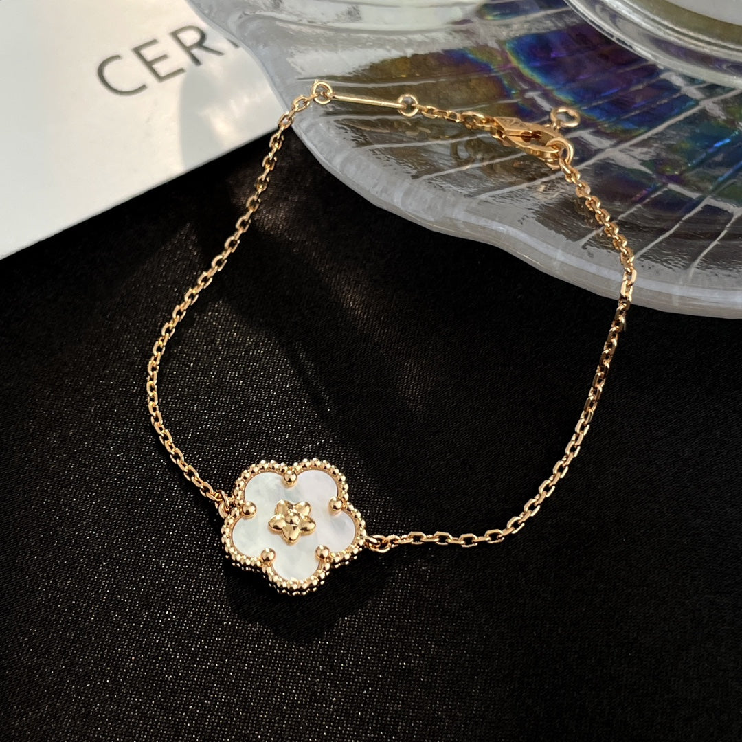 [Olivia JW]LUCKY SPRING ROSE GOLD MOP BRACELET