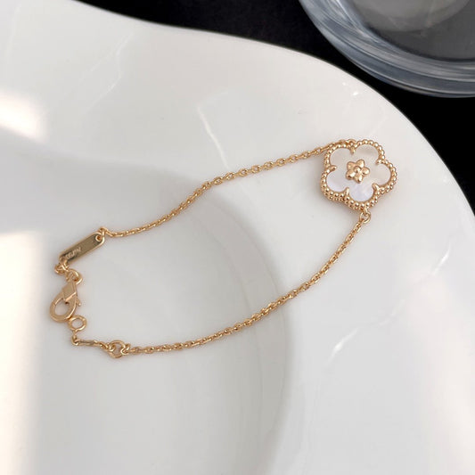 [Olivia JW]LUCKY SPRING ROSE GOLD MOP BRACELET