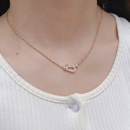 [Olivia JW]FORCE 10 PINK GOLD DIAMOND NECKLACE