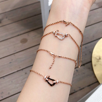 [Olivia JW]FORCE 10 PINK GOLD DIAMOND NECKLACE