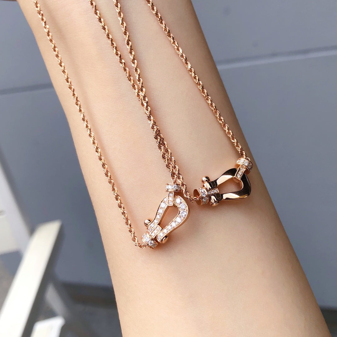 [Olivia JW]FORCE 10 PINK GOLD DIAMOND NECKLACE