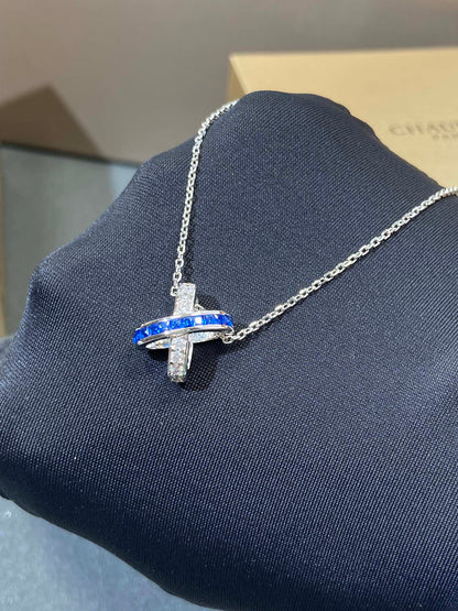 [Olivia JW]LIENS DIAMOND SILVER NECKLACE