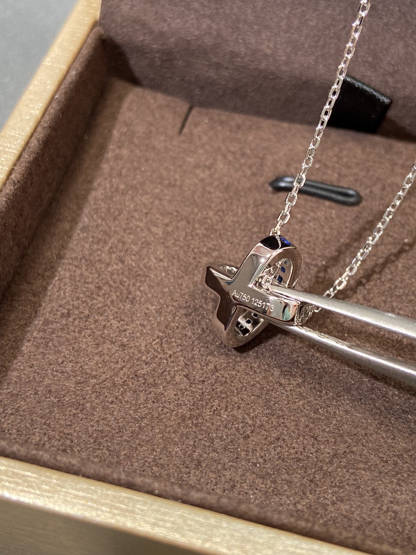 [Olivia JW]LIENS DIAMOND SILVER NECKLACE