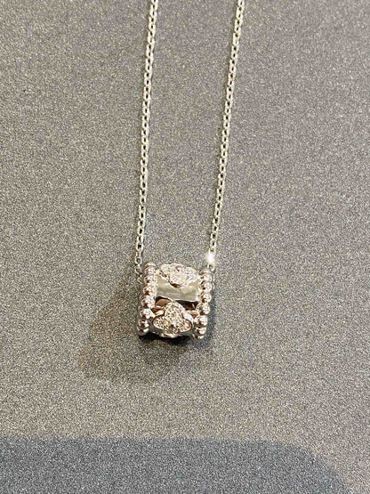 [Olivia JW]PERLEE PEDANT SIVLER DIAMOND NECKLACE