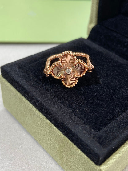 [Olivia JW]CLOVER RIVERSIBLE ROSE GOLD RING