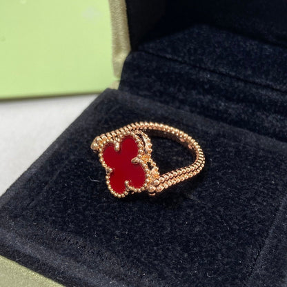 [Olivia JW]CLOVER RIVERSIBLE ROSE GOLD RING