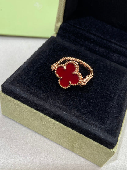 [Olivia JW]CLOVER RIVERSIBLE ROSE GOLD RING