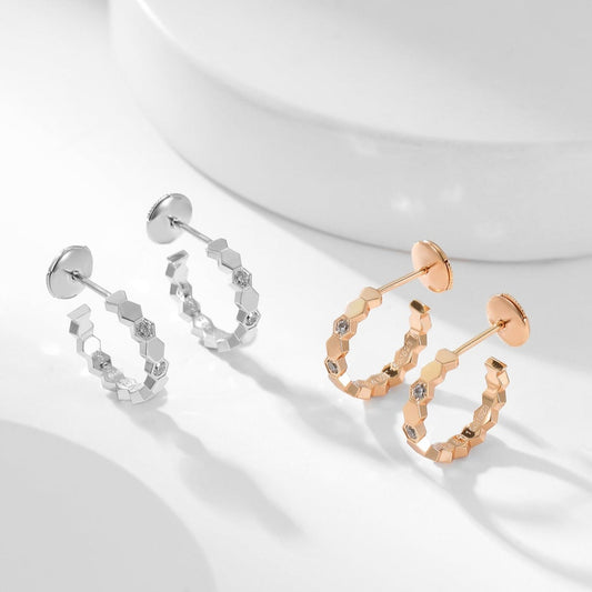 [Olivia JW]BEE LOVE DIAMOND HOOP EARRINGS