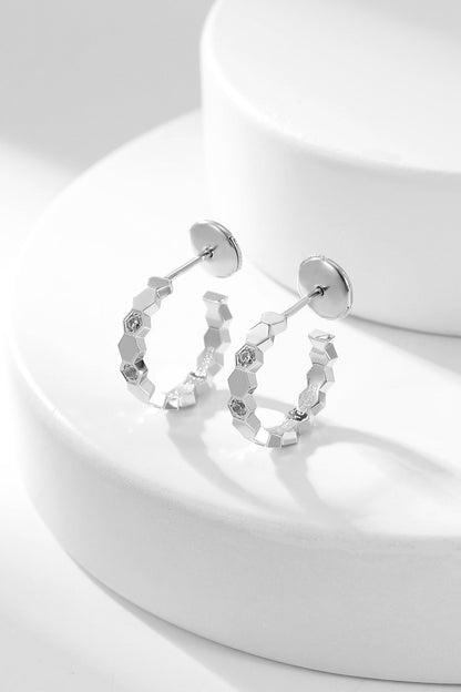 [Olivia JW]BEE LOVE DIAMOND HOOP EARRINGS