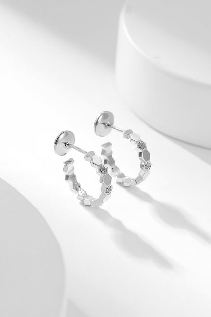 [Olivia JW]BEE LOVE DIAMOND HOOP EARRINGS