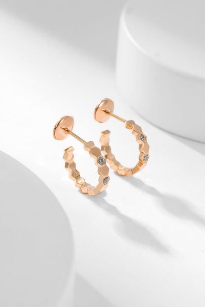 [Olivia JW]BEE LOVE DIAMOND HOOP EARRINGS