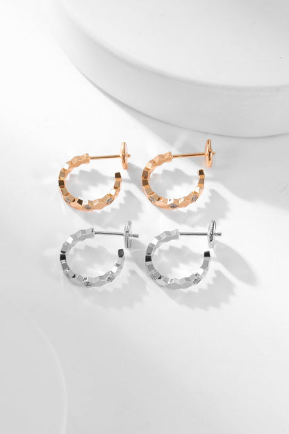 [Olivia JW]BEE LOVE DIAMOND HOOP EARRINGS