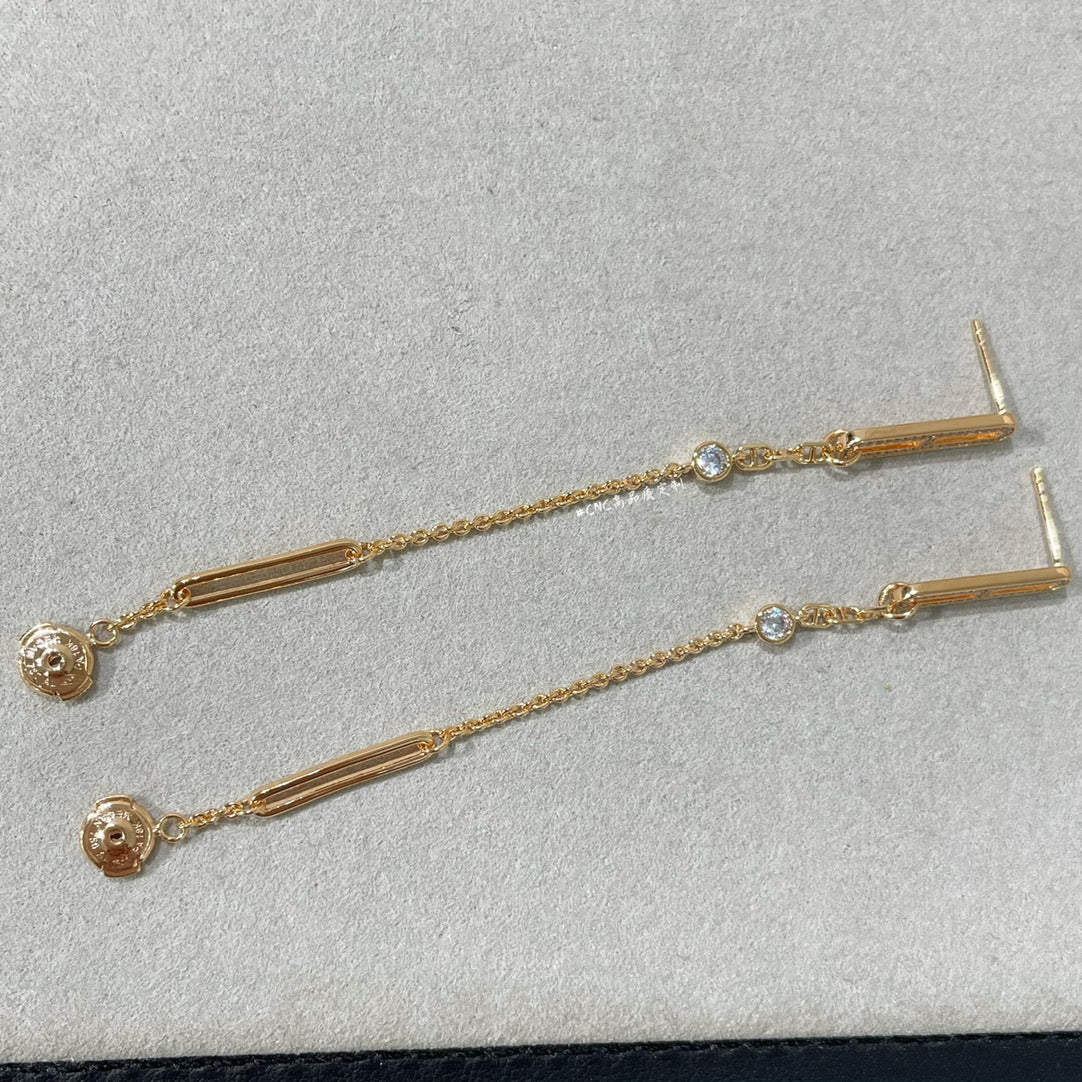 [Olivia JW]CHAINE CHAOS DIAMOND DROP EARRINGS