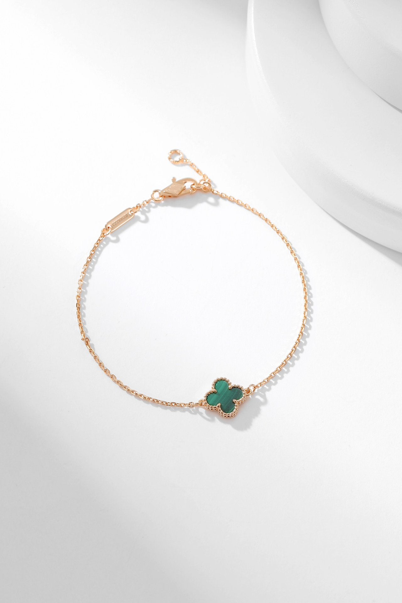 [Olivia JW]CLOVER BRACELET MALACHITE 1 MOTIF