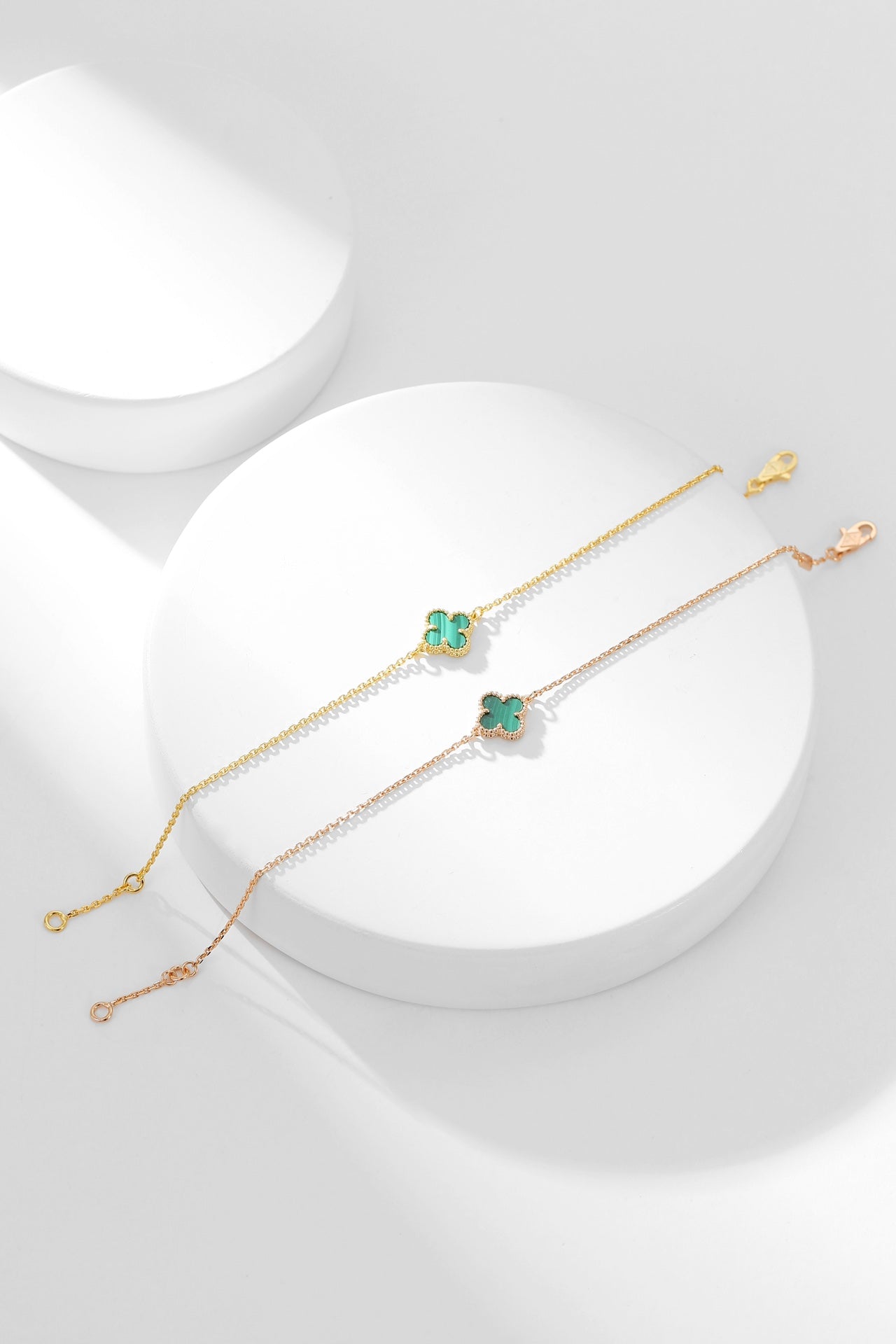 [Olivia JW]CLOVER BRACELET MALACHITE 1 MOTIF