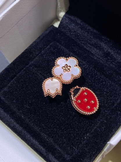 [Olivia JW]LUCKY 3 MOTIF ROSE GOLD RING