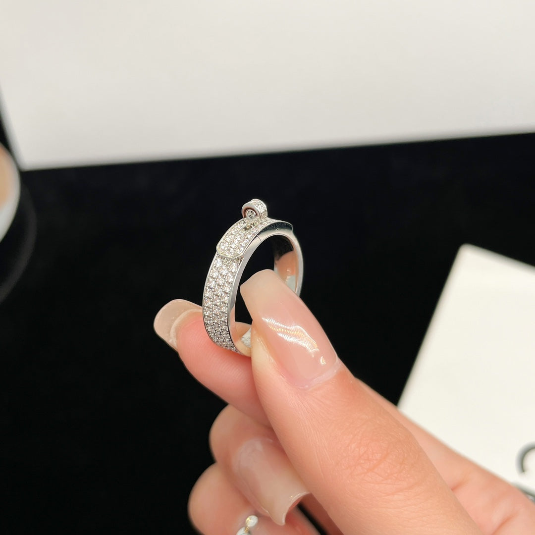 [Olivia JW]KELLY SILVER DIAMOND RING