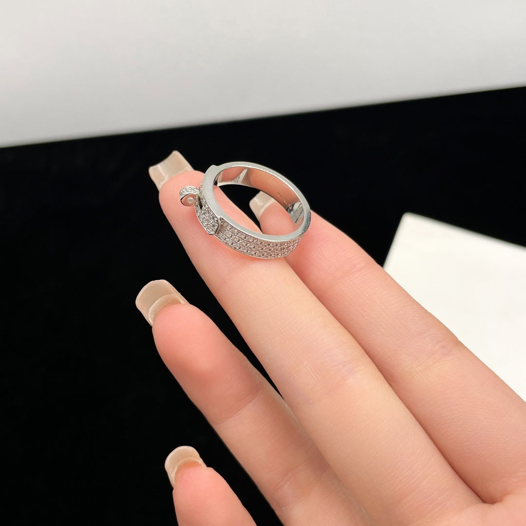 [Olivia JW]KELLY SILVER DIAMOND RING