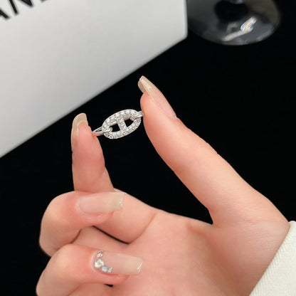 [Olivia JW]RONDE SMALL SILVER DIAMOND RING