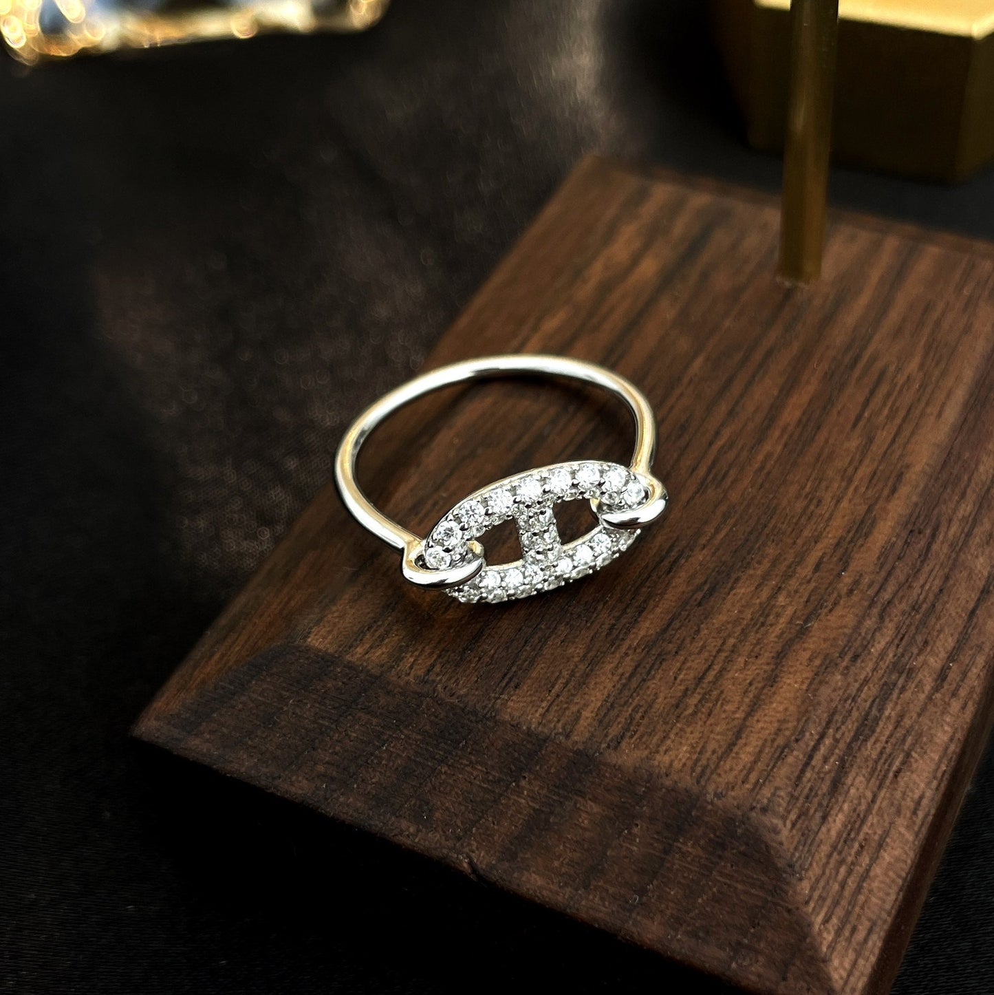 [Olivia JW]RONDE SMALL SILVER DIAMOND RING