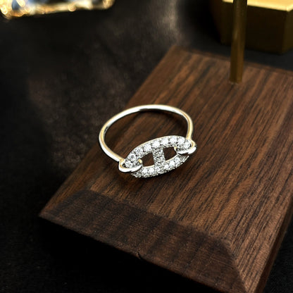 [Olivia JW]RONDE SMALL SILVER DIAMOND RING