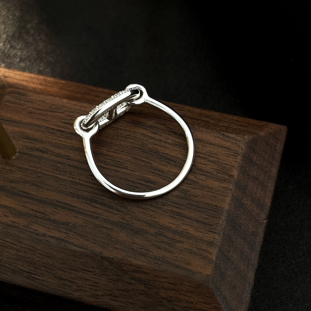 [Olivia JW]RONDE SMALL SILVER DIAMOND RING