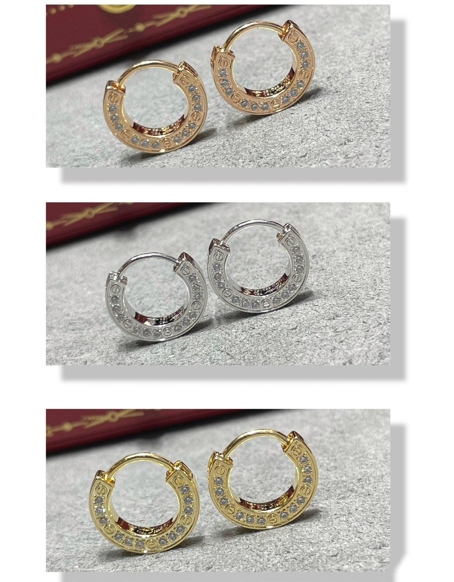 [Olivia JW]LOVE DIAMOND EARRINGS