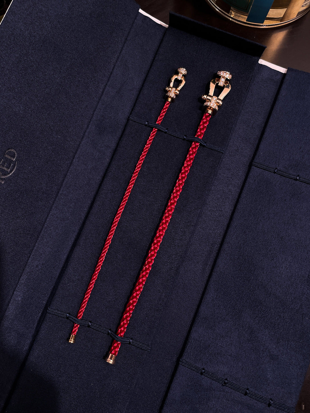 [Olivia JW]FORCE 10 HALF DIAMOND PINK GOLD RED CORDERI LARGE AND MEDIUM MODEL