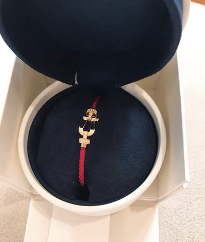[Olivia JW]FORCE 10 HALF DIAMOND PINK GOLD RED CORDERI LARGE AND MEDIUM MODEL