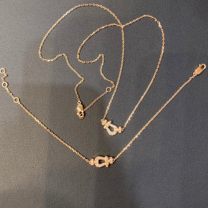 [Olivia JW]FORCE 10 DIAMOND PINK GOLD NECKLACE MINI MODEL