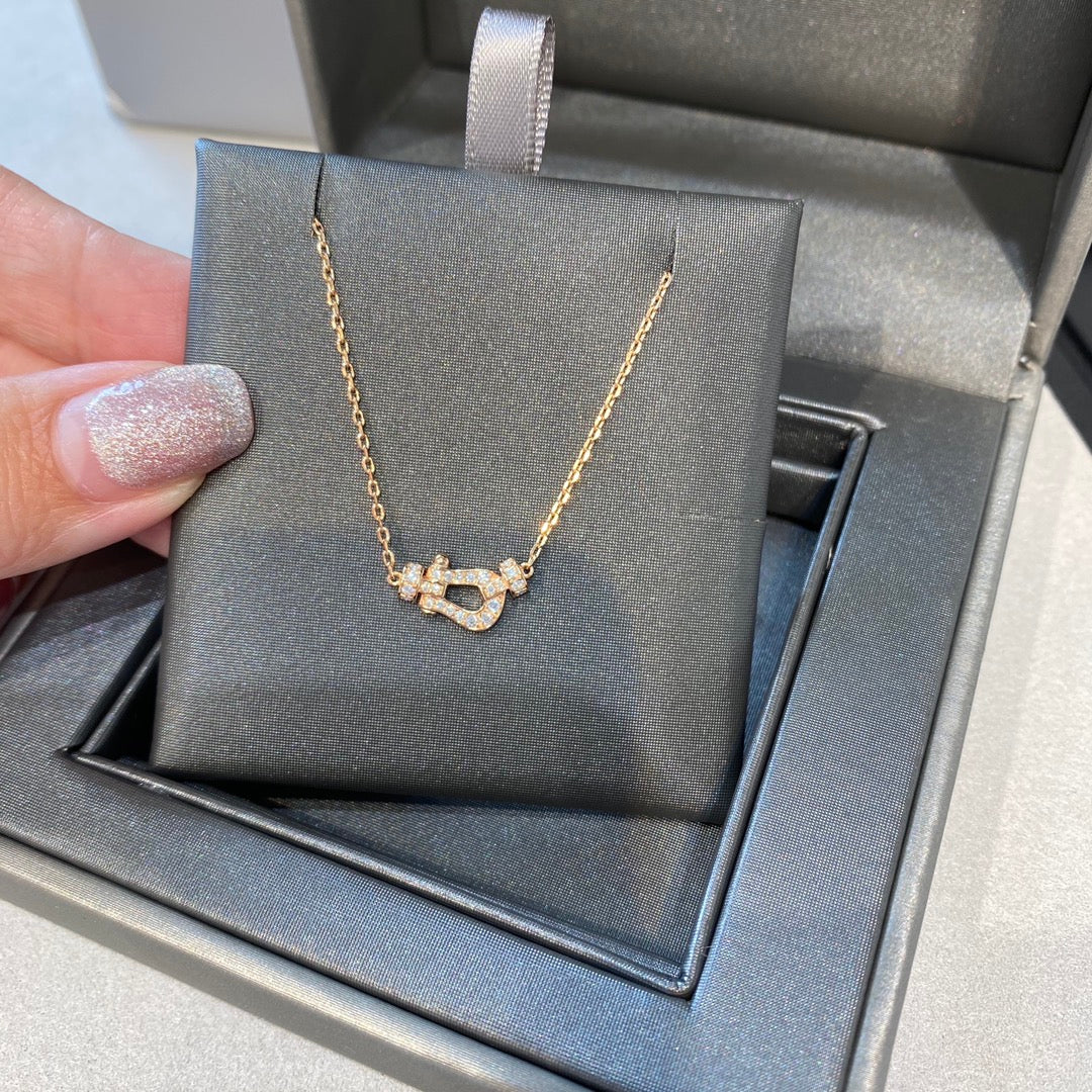 [Olivia JW]FORCE 10 DIAMOND PINK GOLD NECKLACE MINI MODEL