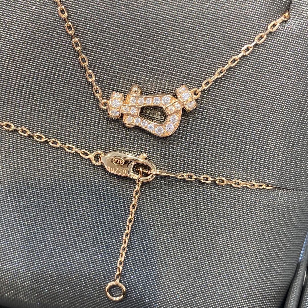 [Olivia JW]FORCE 10 DIAMOND PINK GOLD NECKLACE MINI MODEL