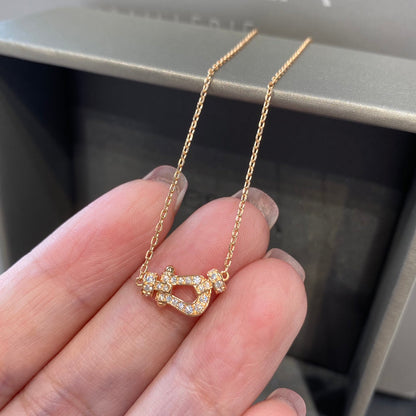 [Olivia JW]FORCE 10 DIAMOND PINK GOLD NECKLACE MINI MODEL